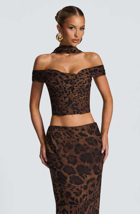 Chrysoula Top - Leopard Print Ryvelle