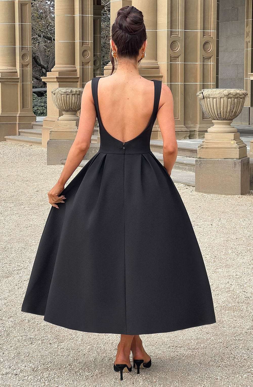 Clarabella Midi Dress - Black Ryvelle