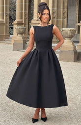 Clarabella Midi Dress - Black Ryvelle