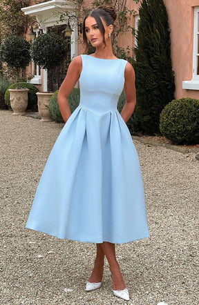 Clarabella Midi Dress - Blue Ryvelle