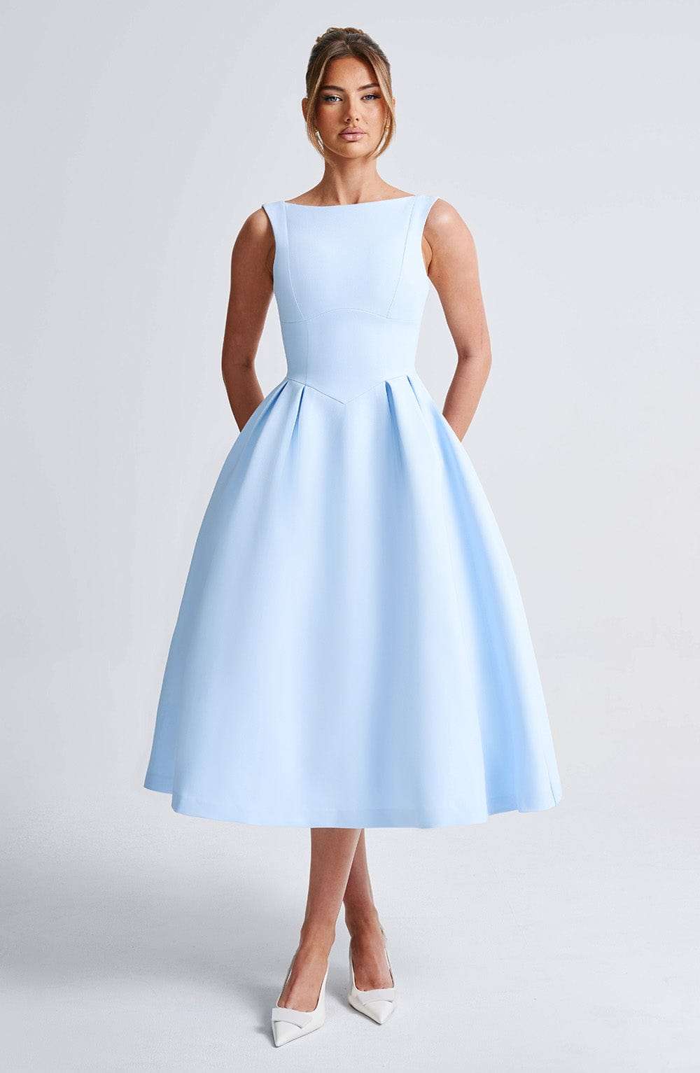 Clarabella Midi Dress - Blue Ryvelle