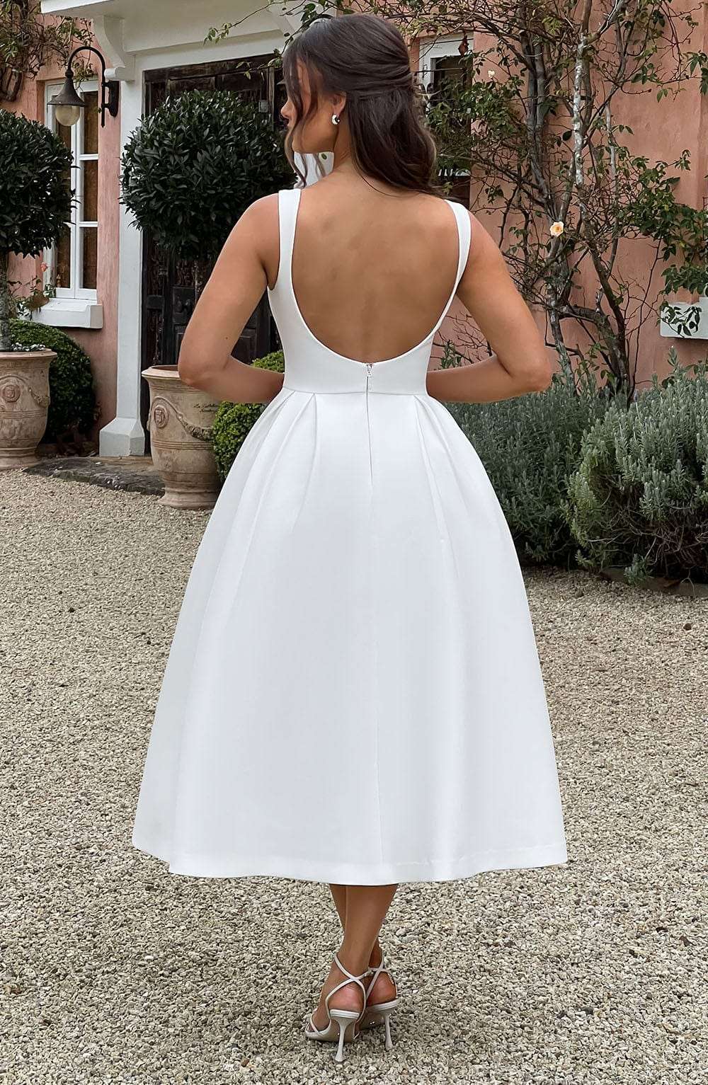 Clarabella Midi Dress - Ivory Ryvelle