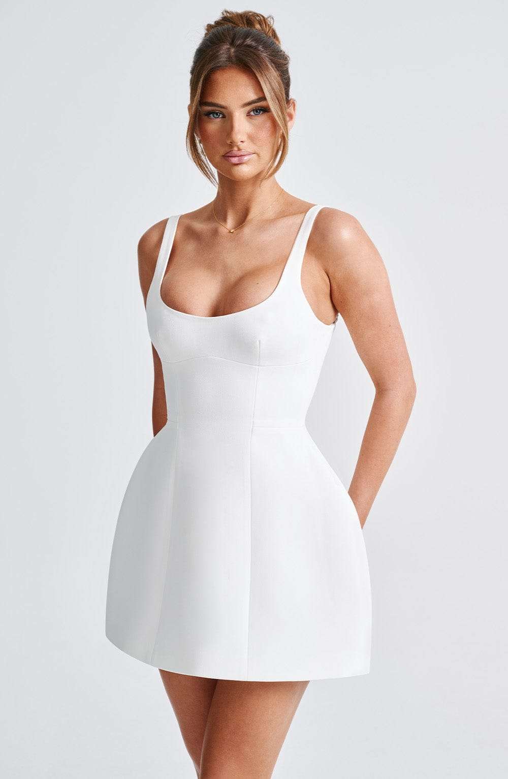Claretta Mini Dress  Ivory Ryvelle