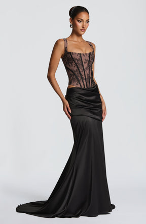 Claudette Maxi Skirt - Black Ryvelle