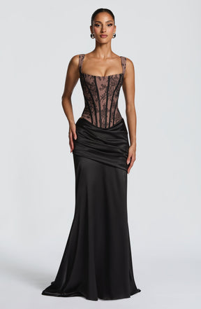 Claudette Maxi Skirt - Black Ryvelle