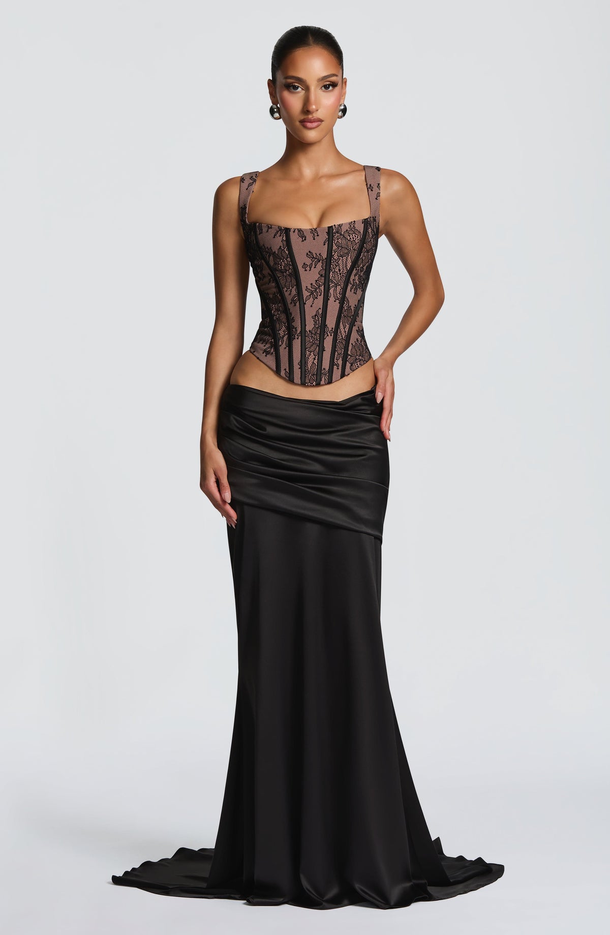 Claudette Maxi Skirt - Black Ryvelle
