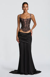 Claudette Maxi Skirt - Black Ryvelle