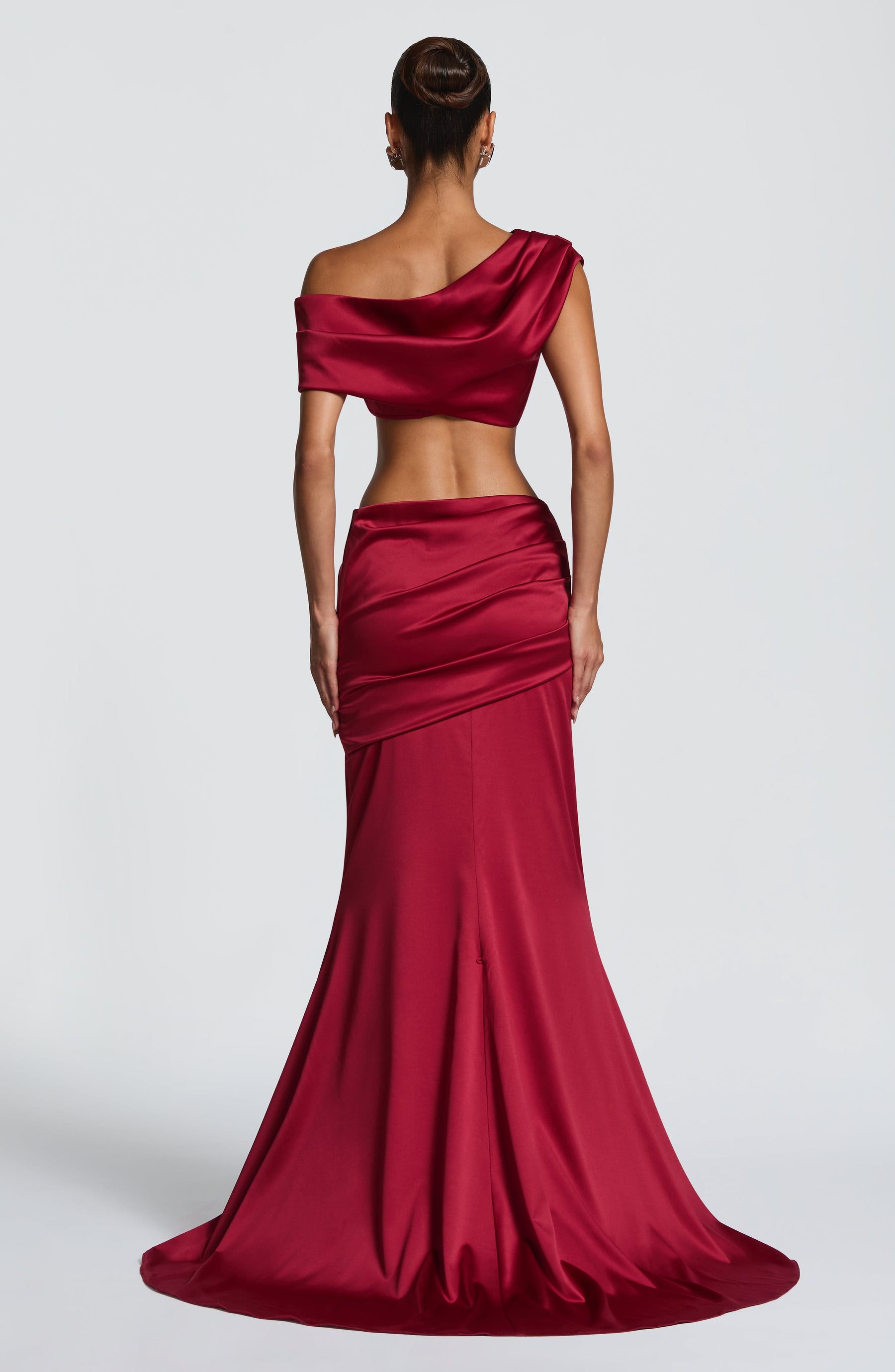 Claudette Maxi Skirt - Burgundy Ryvelle