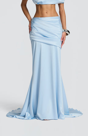Claudette Maxi Skirt - Glacier Blue Ryvelle