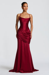 Connie Gown - Burgundy Ryvelle