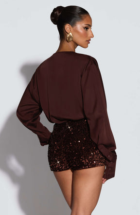 Coralie Bodysuit - Plum Brown Ryvelle