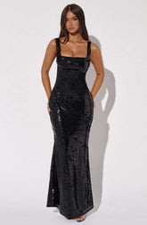 Corinne Maxi Dress - Black Ryvelle