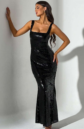 Corinne Maxi Dress - Black Ryvelle