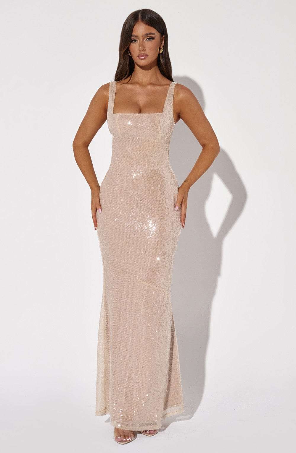 Corinne Maxi Dress - Nude Ryvelle