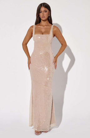 Corinne Maxi Dress - Nude Ryvelle