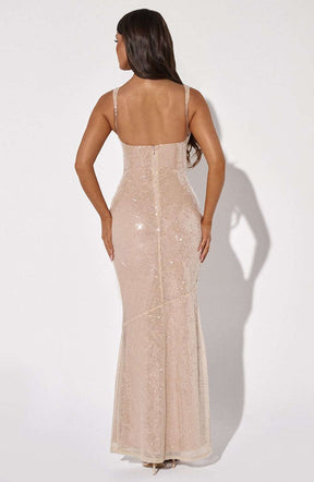 Corinne Maxi Dress - Nude Ryvelle