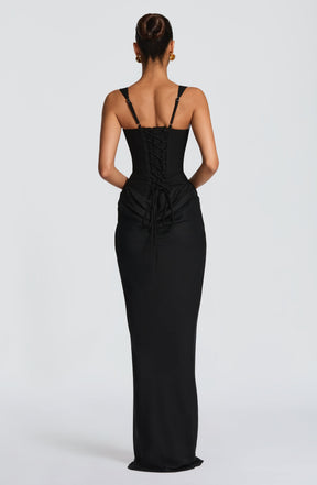 Robe longue Cornelia - Noir