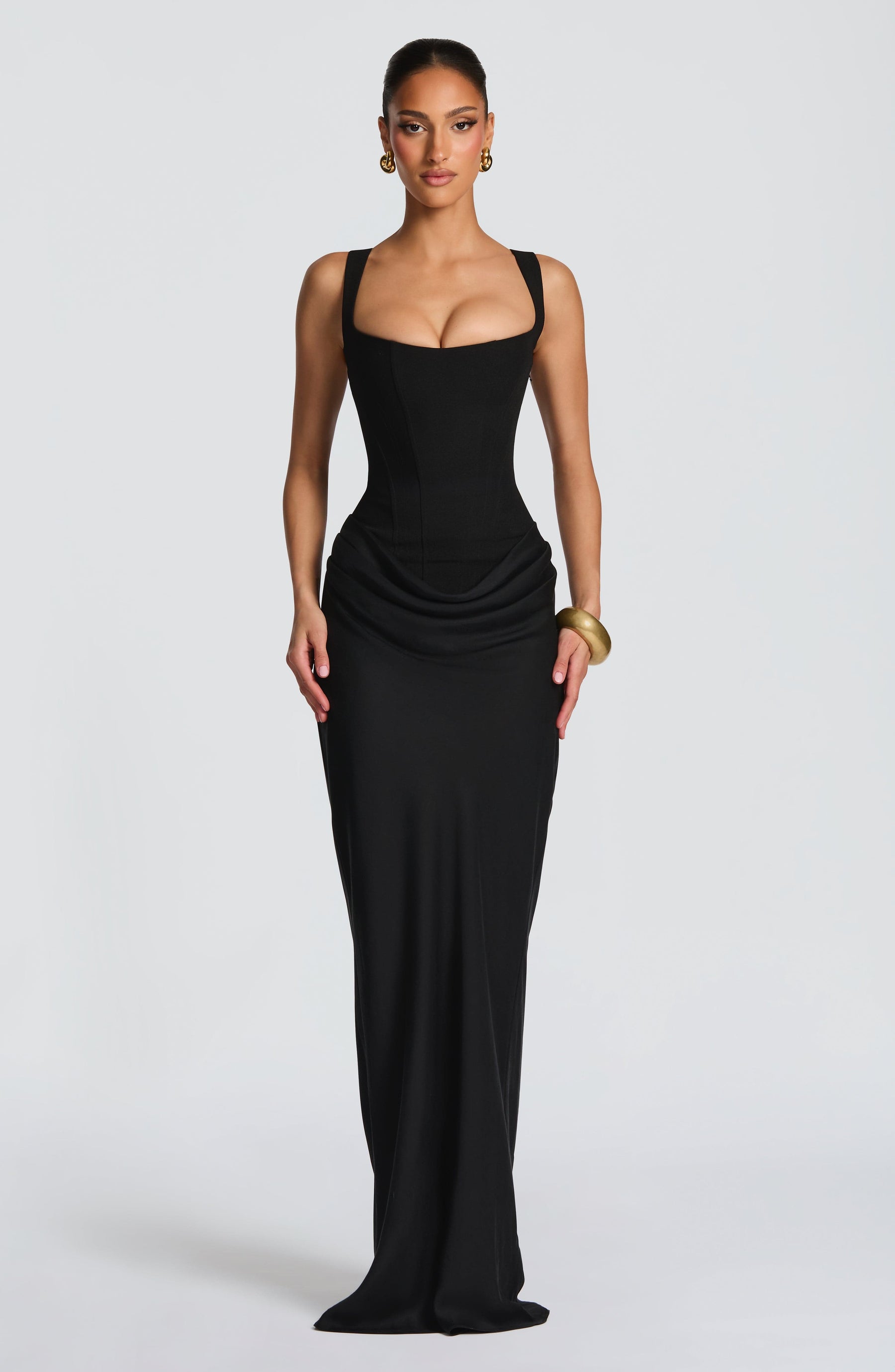 Robe longue Cornelia - Noir