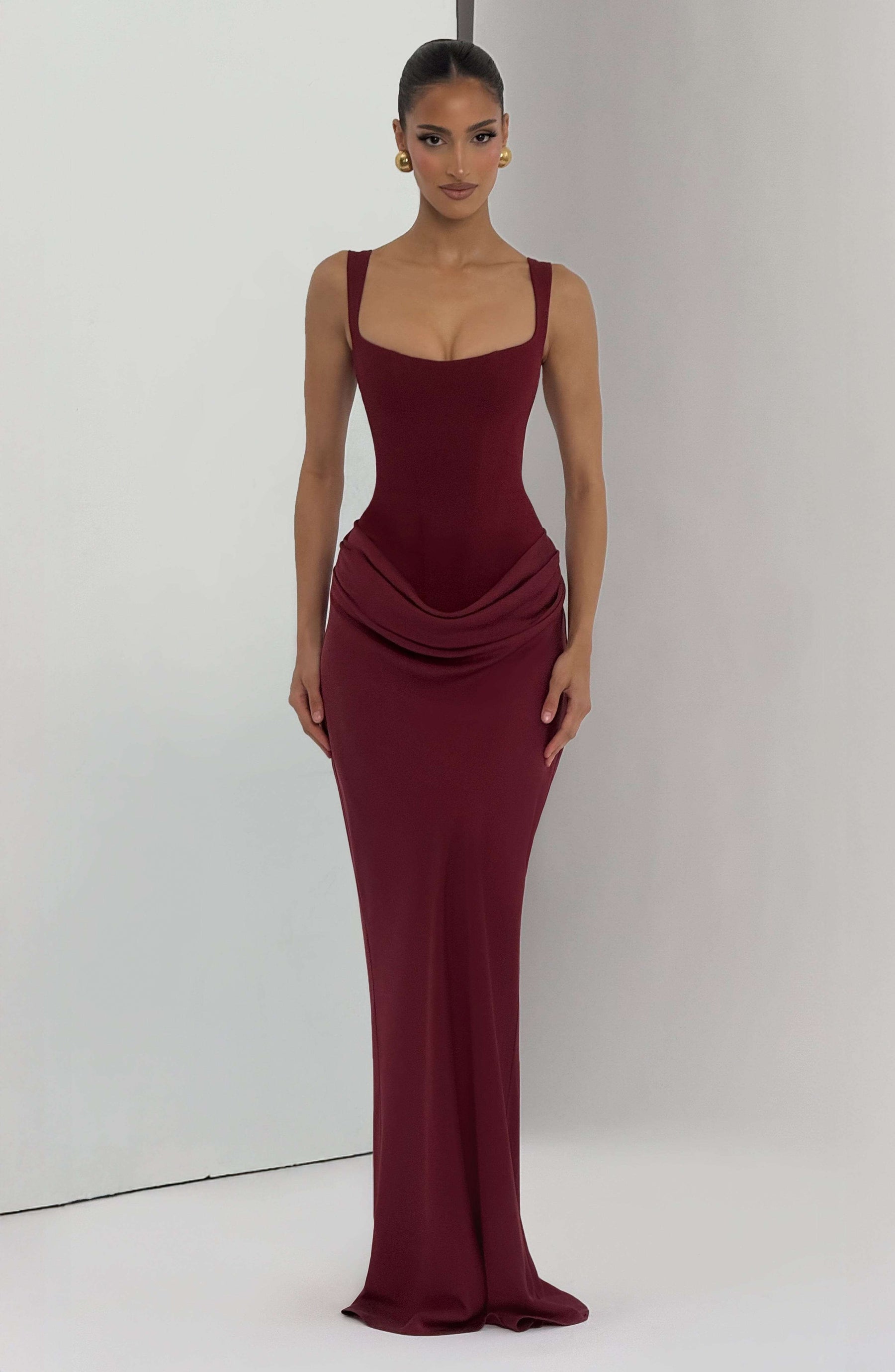 Cornelia Maxi Dress - Burgundy Ryvelle