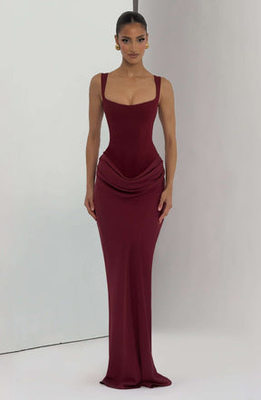 Cornelia Maxi Dress - Burgundy Ryvelle