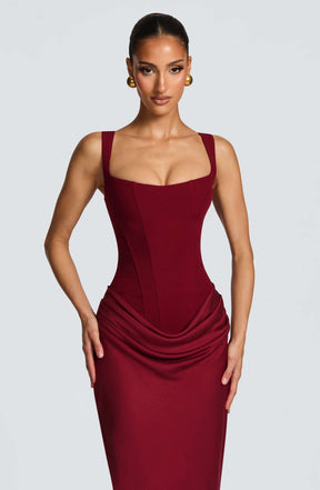 Cornelia Maxi Dress - Burgundy Ryvelle
