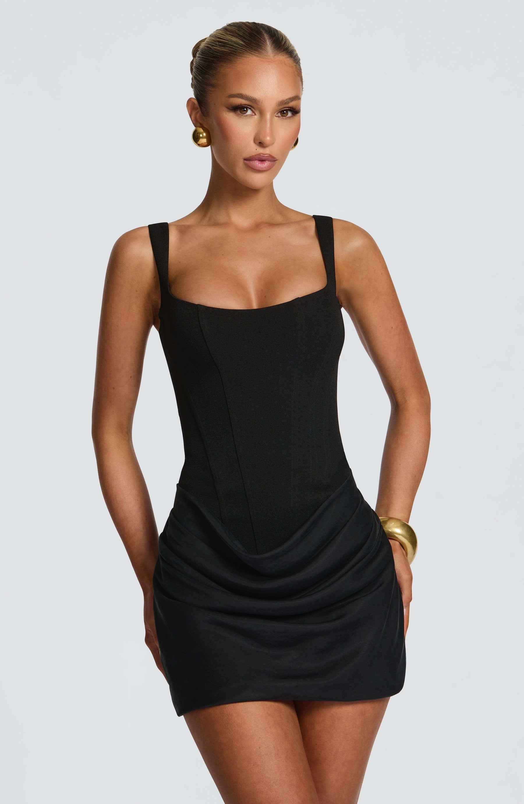 Cornelia Mini Dress - Black Ryvelle
