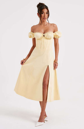Courtney Midi Dress - Lemon Ryvelle
