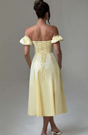 Courtney Midi Dress - Lemon Ryvelle