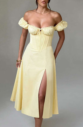 Courtney Midi Dress - Lemon Ryvelle