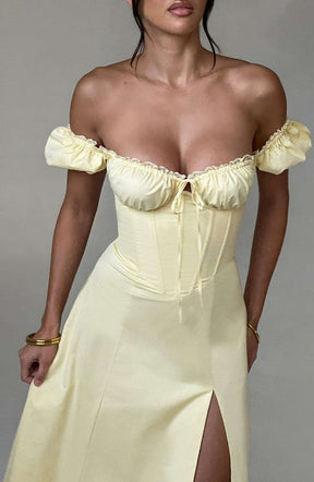 Courtney Midi Dress - Lemon Ryvelle