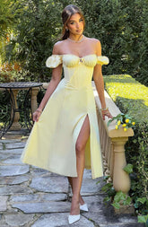 Courtney Midi Dress - Lemon Ryvelle