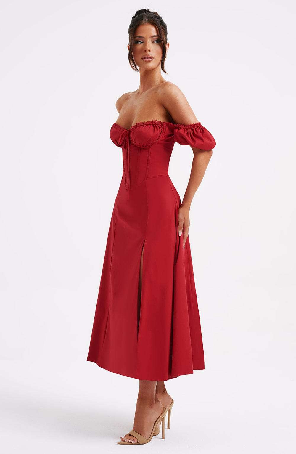 Courtney Midi Dress - Red Ryvelle