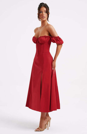 Courtney Midi Dress - Red Ryvelle