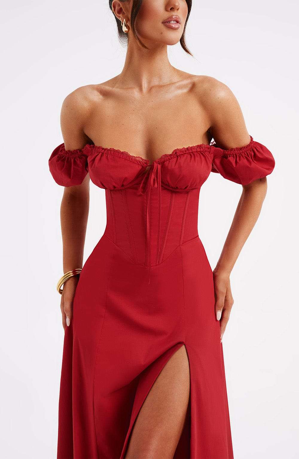 Courtney Midi Dress - Red Ryvelle