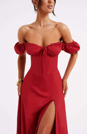 Courtney Midi Dress - Red Ryvelle