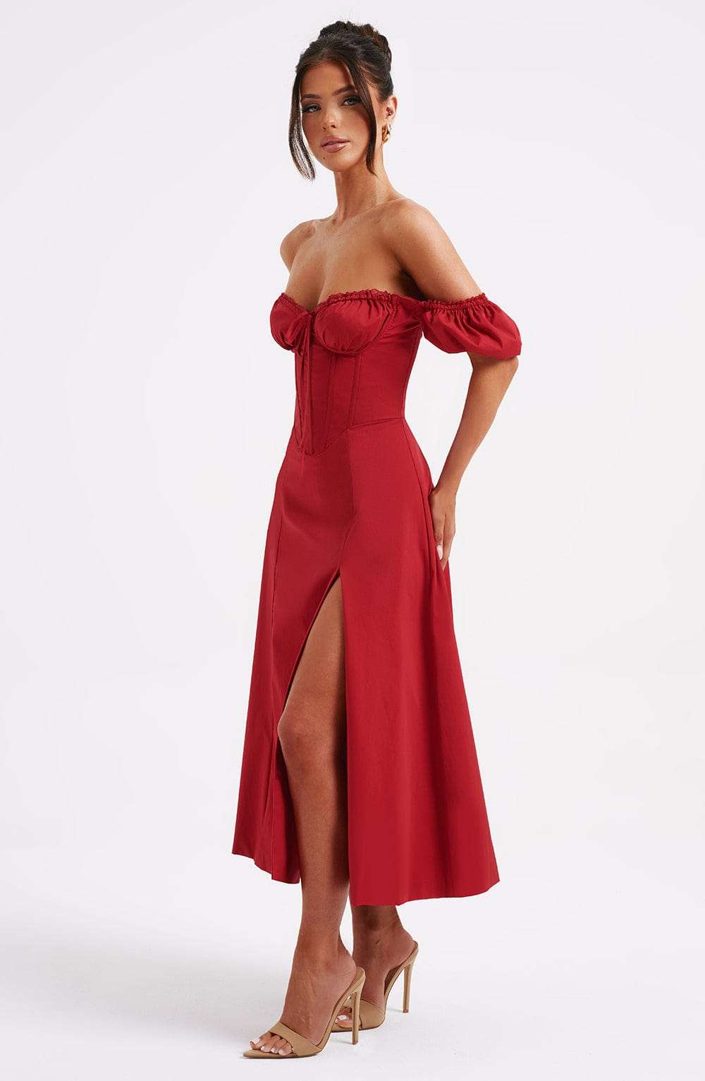 Courtney Midi Dress - Red Ryvelle