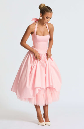 Cressida Midi Dress - Blush Ryvelle