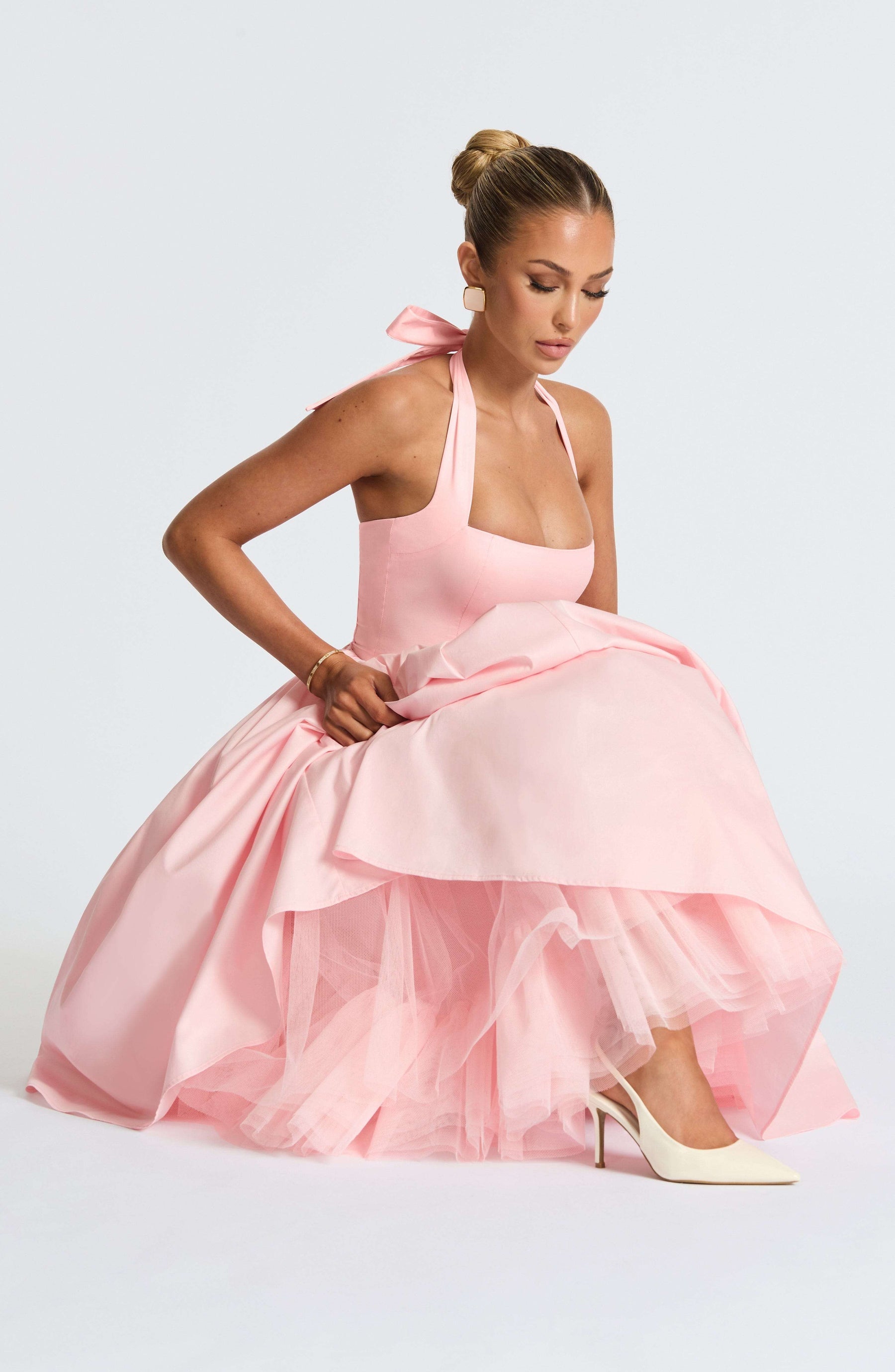 Cressida Midi Dress - Blush Ryvelle