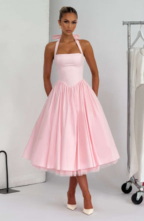Cressida Midi Dress - Blush Ryvelle