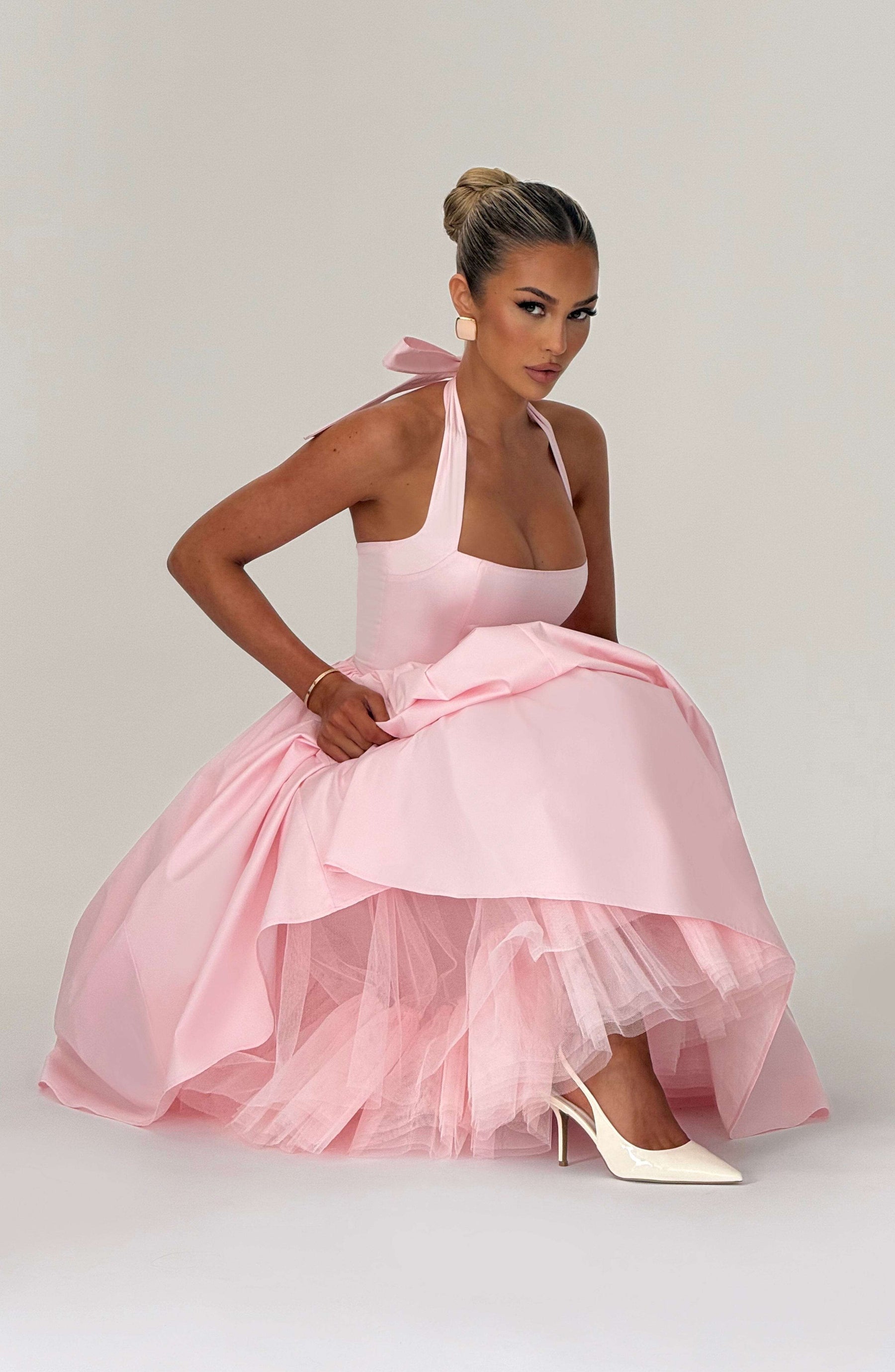 Cressida Midi Dress - Blush Ryvelle