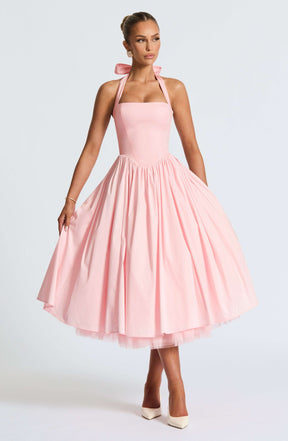 Cressida Midi Dress - Blush Ryvelle