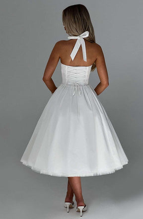 Cressida Midi Dress - Ivory Ryvelle