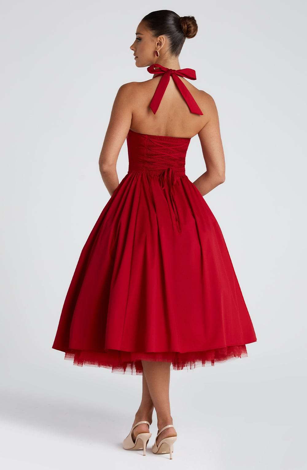 Cressida Midi Dress - Red Ryvelle