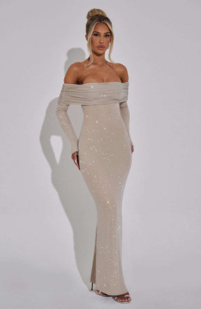 Cyprus Maxi Dress - Nude Ryvelle