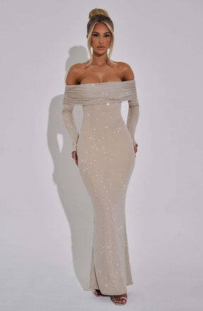 Cyprus Maxi Dress - Nude Ryvelle