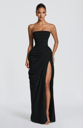 Cyra Maxi Dress - Black Ryvelle