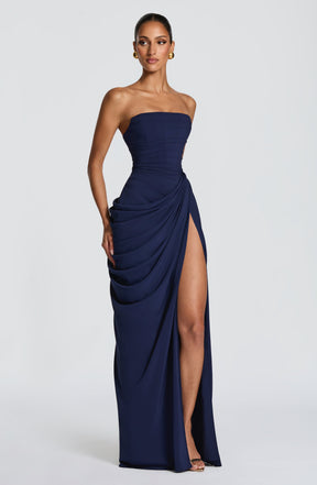 Cyra Maxi Dress - Navy Ryvelle