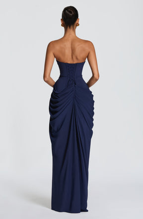 Cyra Maxi Dress - Navy Ryvelle