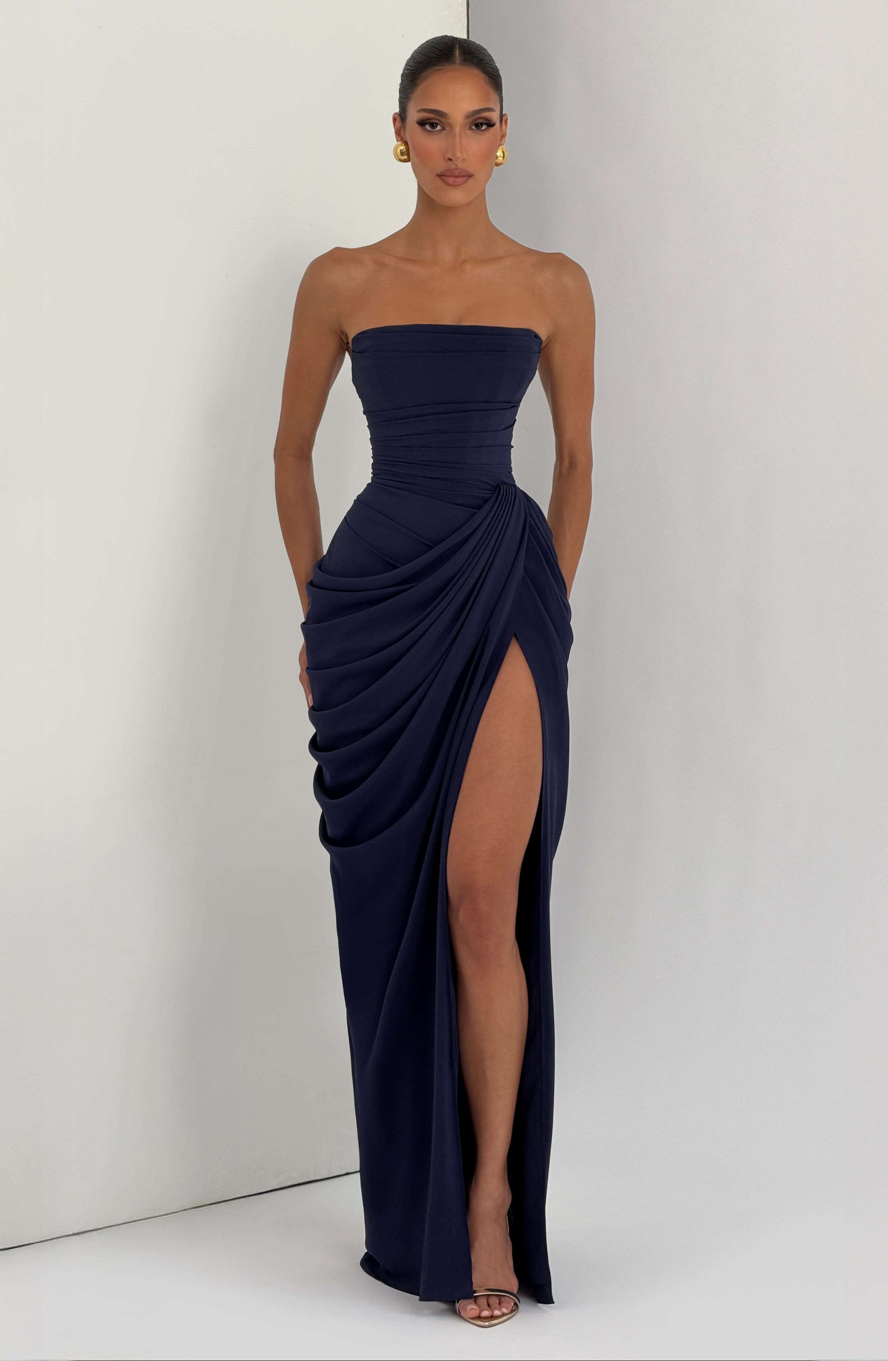 Cyra Maxi Dress - Navy Ryvelle