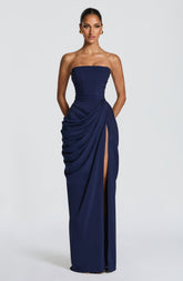 Cyra Maxi Dress - Navy Ryvelle